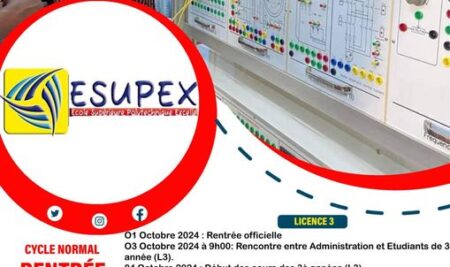 Calendrier de la rentrée académique à ESUPEX 2024-2025